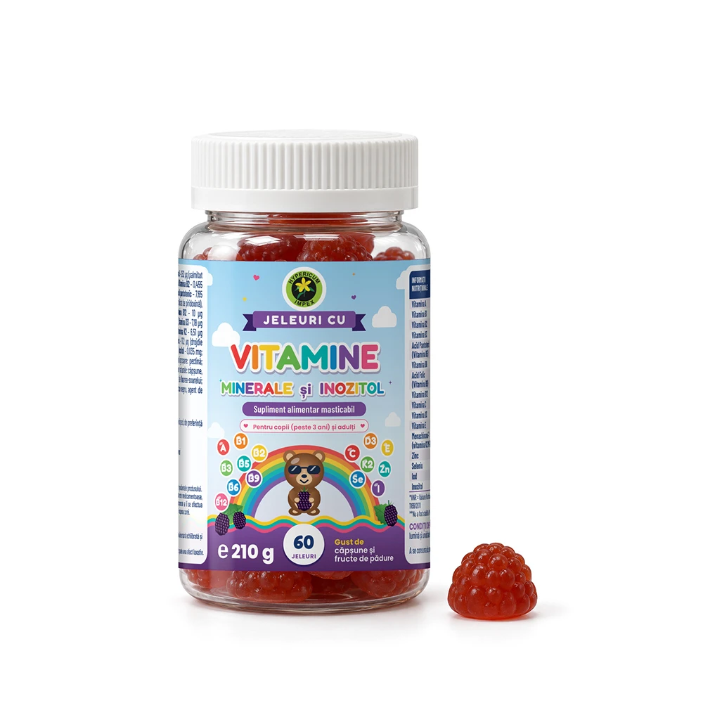 Jeleurile cu Vitamine, Minerale și Inozitol sunt un supliment special creat pentru completarea necesarului zilnic de vitamine și minerale