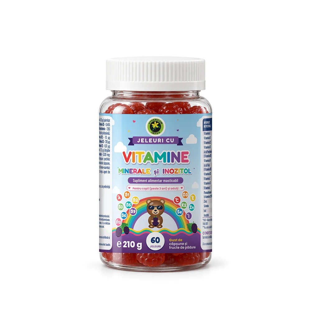 Jeleurile cu Vitamine, Minerale și Inozitol sunt un supliment special creat pentru completarea necesarului zilnic de vitamine și minerale