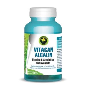 Capsule Vitacan Alcalin: atent formulat pentru completarea necesarului de vitamina C din organism și echilibrarea balanței acido-bazice.