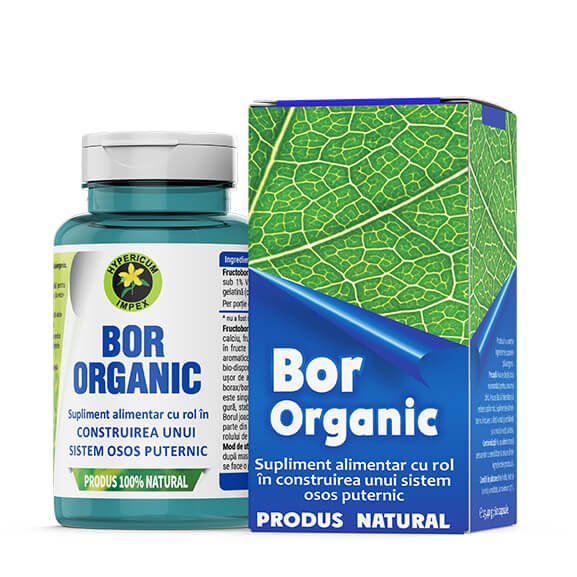Capsule Bor Organic - este un produs atent formulat pentru a contribui la construirea unui sistem osos sănătos și puternic.