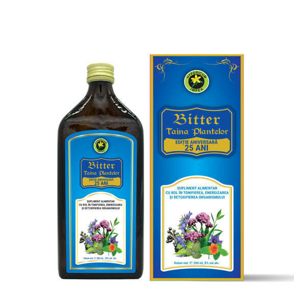 Bitter Taina plantelor fara alcool 200 ml: este un extract natural hidroglicerinic, obținut din peste 30 de plante medicinale, cu proprietăți deosebite.