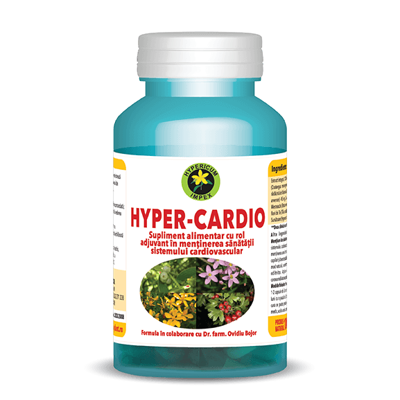 Capsule Hyper Cardio - este un produs atent formulat pentru protejarea sistemului cardiovascular si reglarea naturală a tensiunii arteriale.