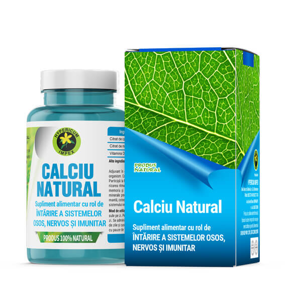 Capsule Calciu Natural - este un produs natural, atent formulat pentru fortifierea sistemelor osos, nervos și imunitar.