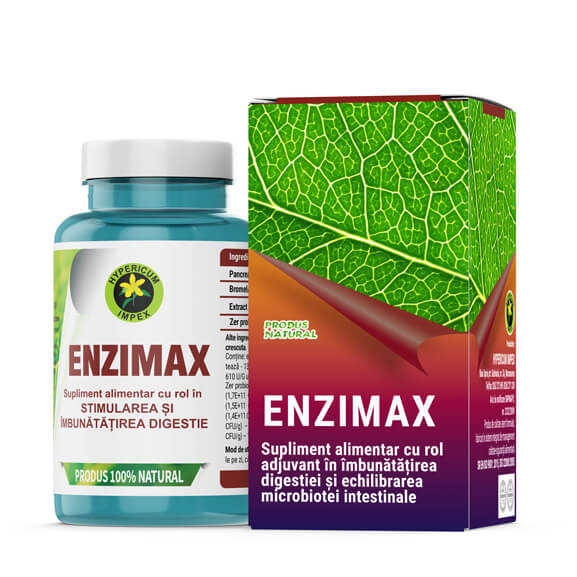Suplimentul alimentar Capsule Enzimax este un produs atent formulat pentru stimularea și îmbunătățirea digestiei și echilibrarea microbiotei intestinale.