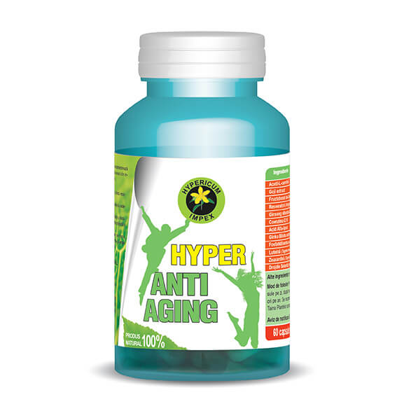 Capsule Hyper Anti Aging - sustin capacitatea proprie a organismului uman de auto-regenerare si incetineste ritmul de imbatranire.