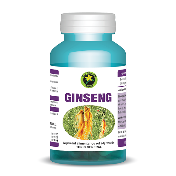 Capsule Ginseng - Vitamine si Suplimente Naturale - Hypericum Impex