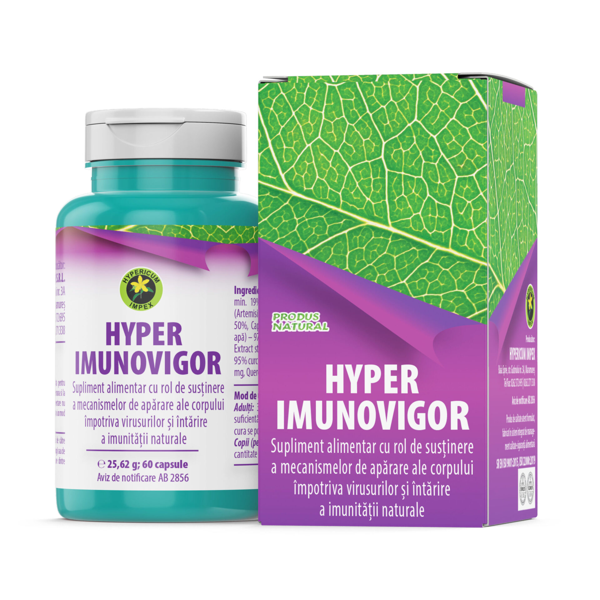 Capsule Hyper Imunovigor este un produs atent formulat pentru a susține mecanismele de apărare ale corpului împotriva virusurilor.