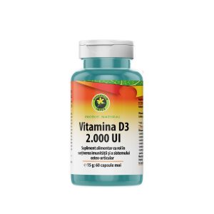 Vitamina D3 2.000 UI - Supliment alimentar cu rol în susținerea imunității și a sistemului osteo-articular